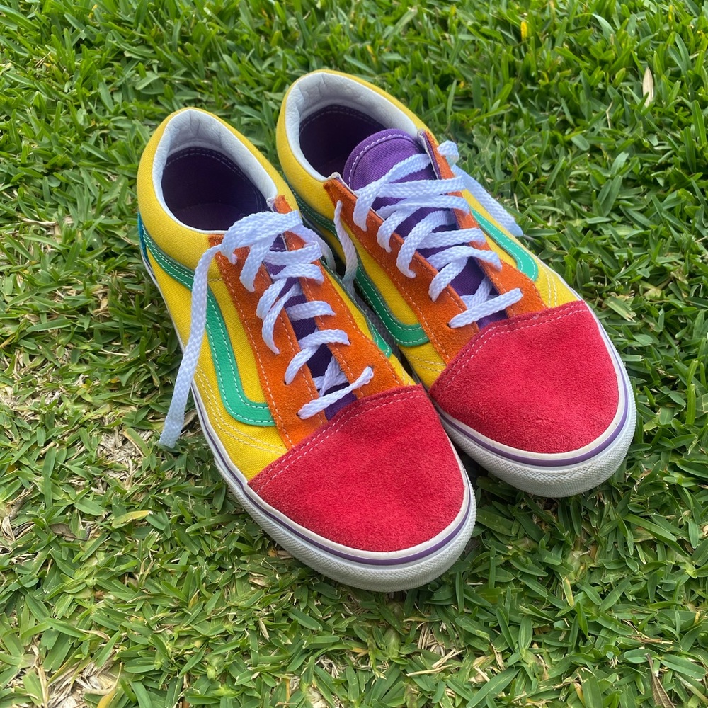 Colorful Vans Skate Sneakers - Red, Yellow, Green, blue, orange